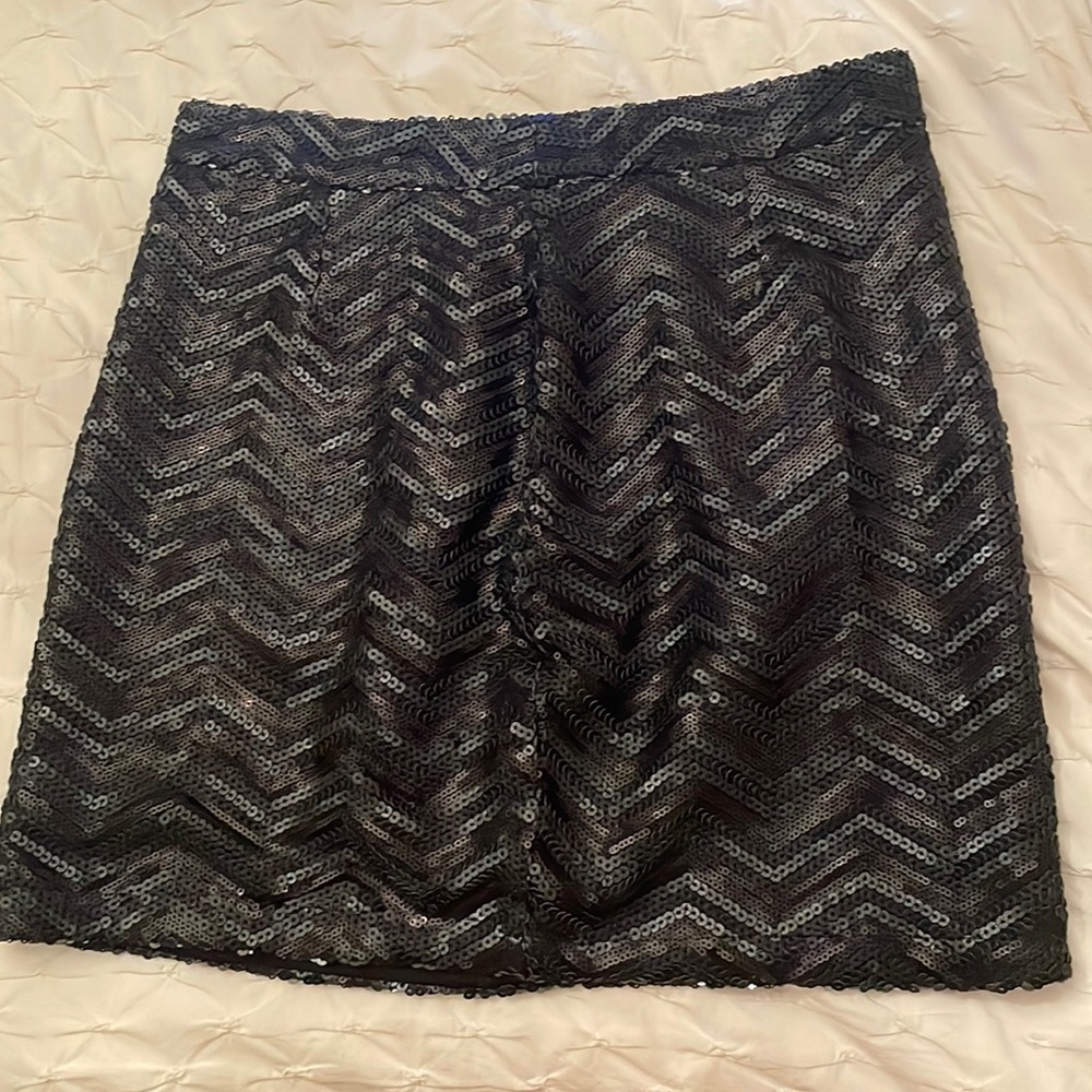 TOBI black sequin mini skirt - Size S